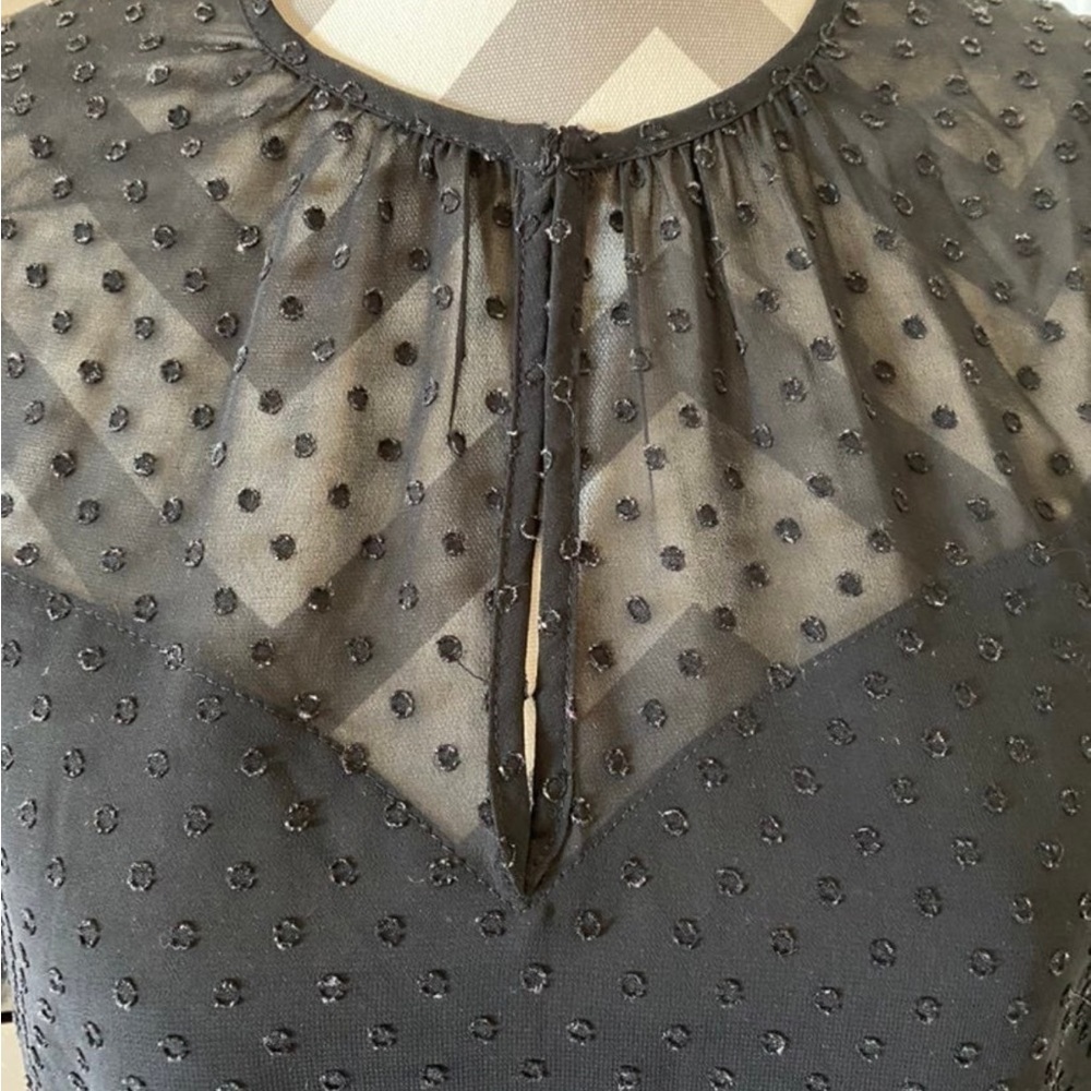 H&M Black Ruffle Sleeve Top - Picture 4 of 7